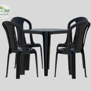 Aluguel de mesas e cadeiras pretas para eventos